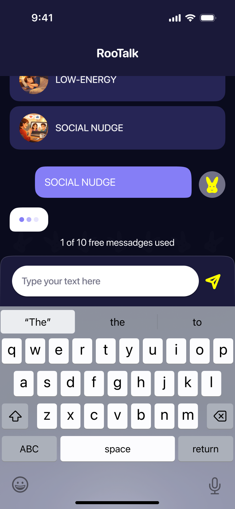 BotMomo RooSteps screen